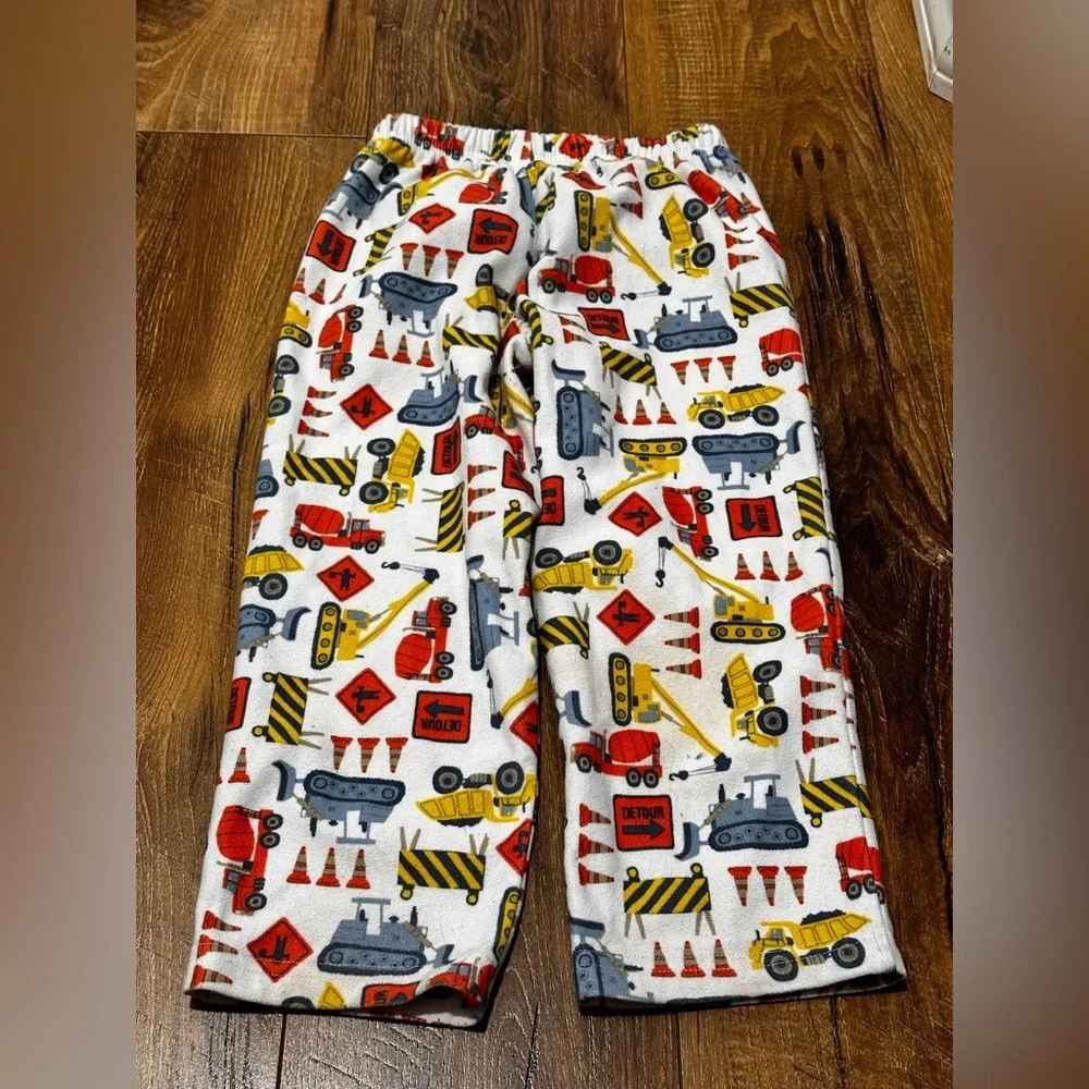 Carters 4T fleece pajama construction print bottoms